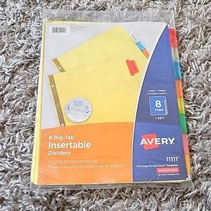Avery 8 Big Tab Insertable Dividers